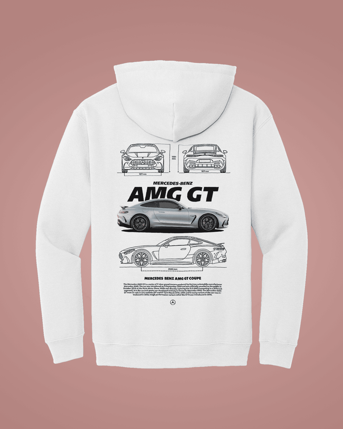 AMG GT-ის ჰუდი გრაფიკული პრინტით