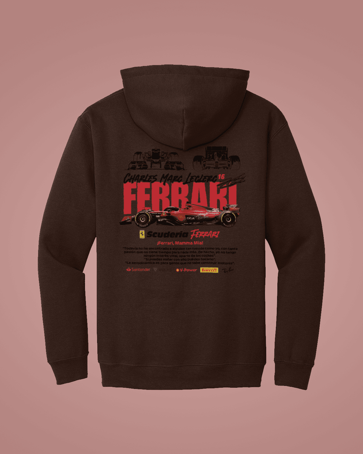 Худи F1 Ferrari с графическим принтом