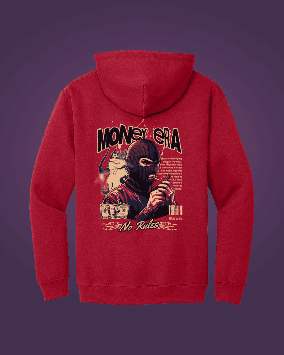 Money Era-ის ჰუდი გრაფიკული პრინტით