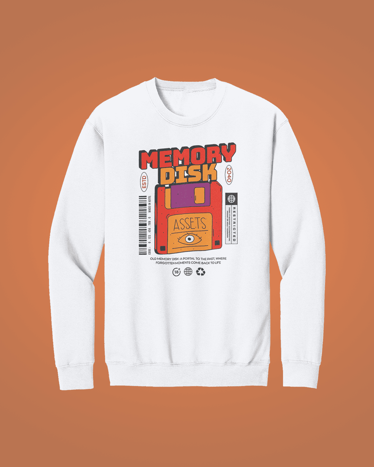 Memory Disk-ის ჰუდი გრაფიკული პრინტით