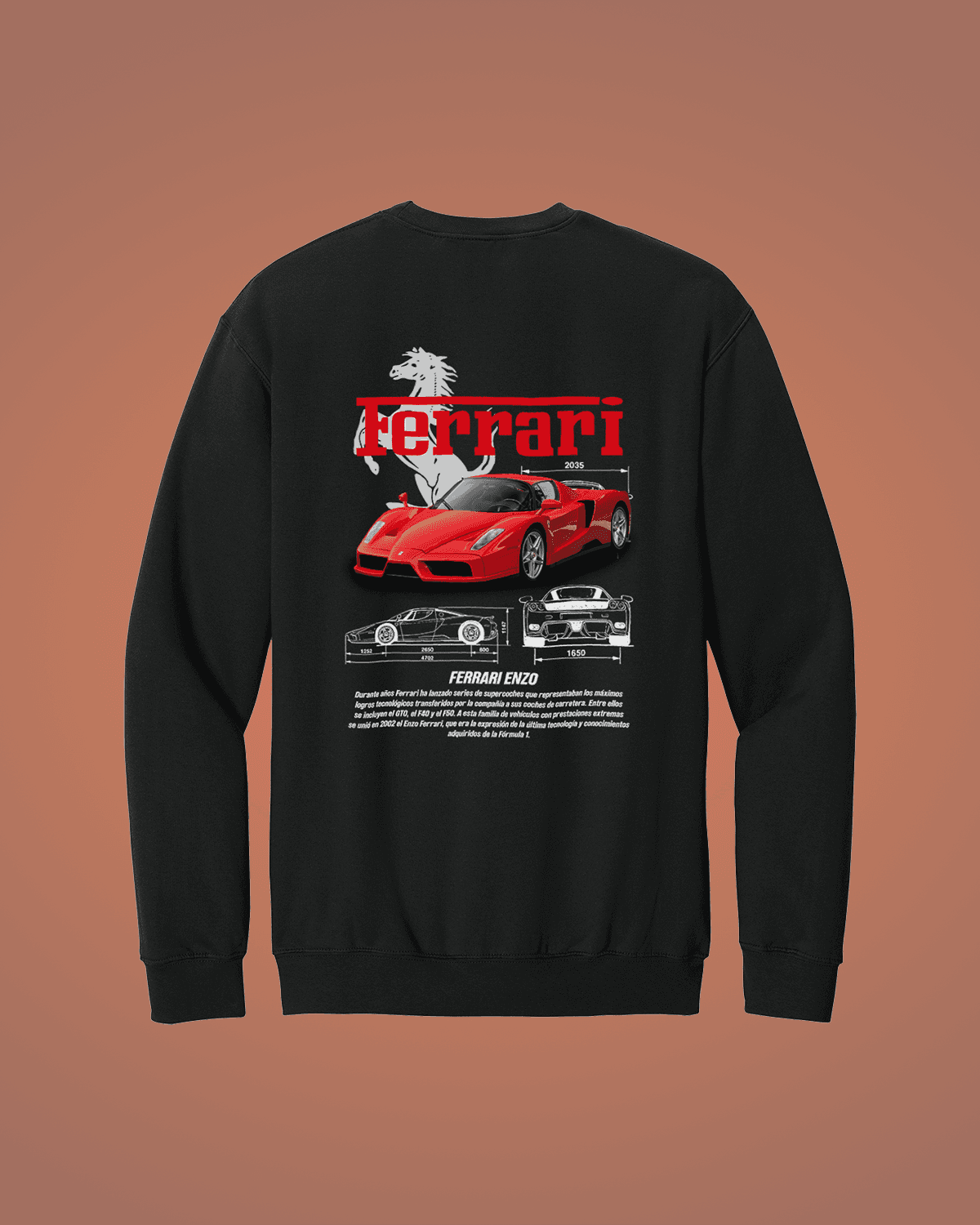 Ferrari-ის ჰუდი გრაფიკული პრინტით