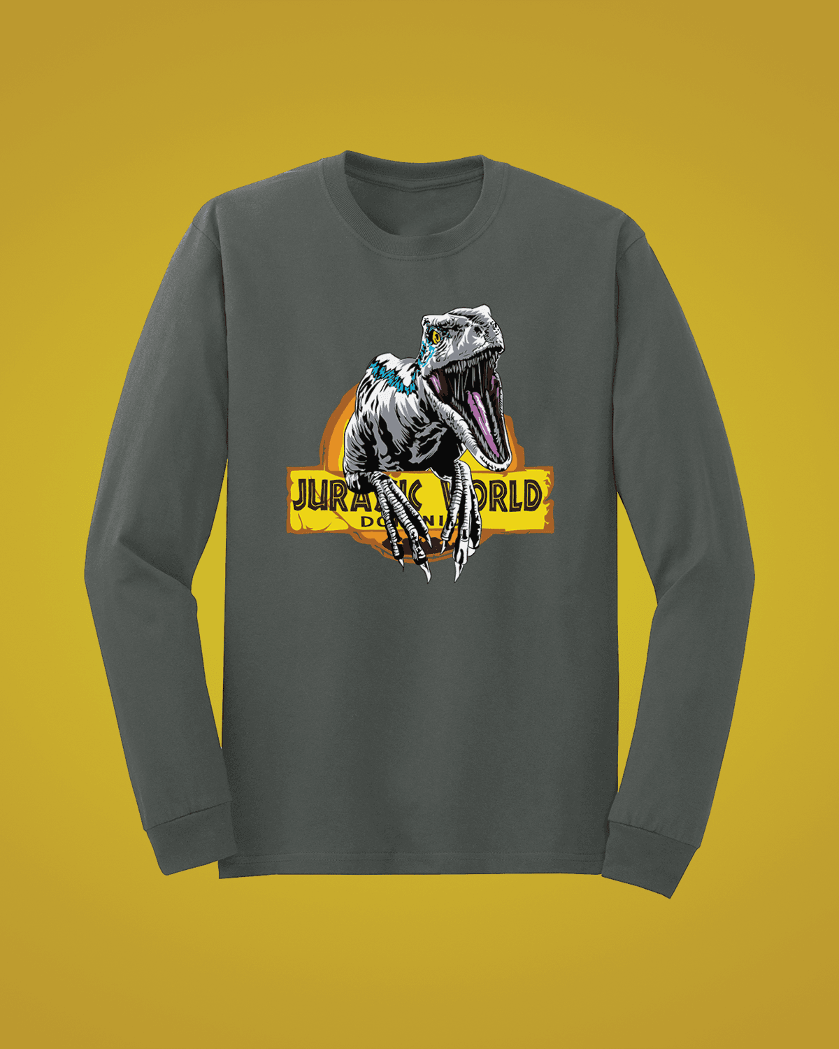 Jurasic World-ის ჰუდი გრაფიკული პრინტით