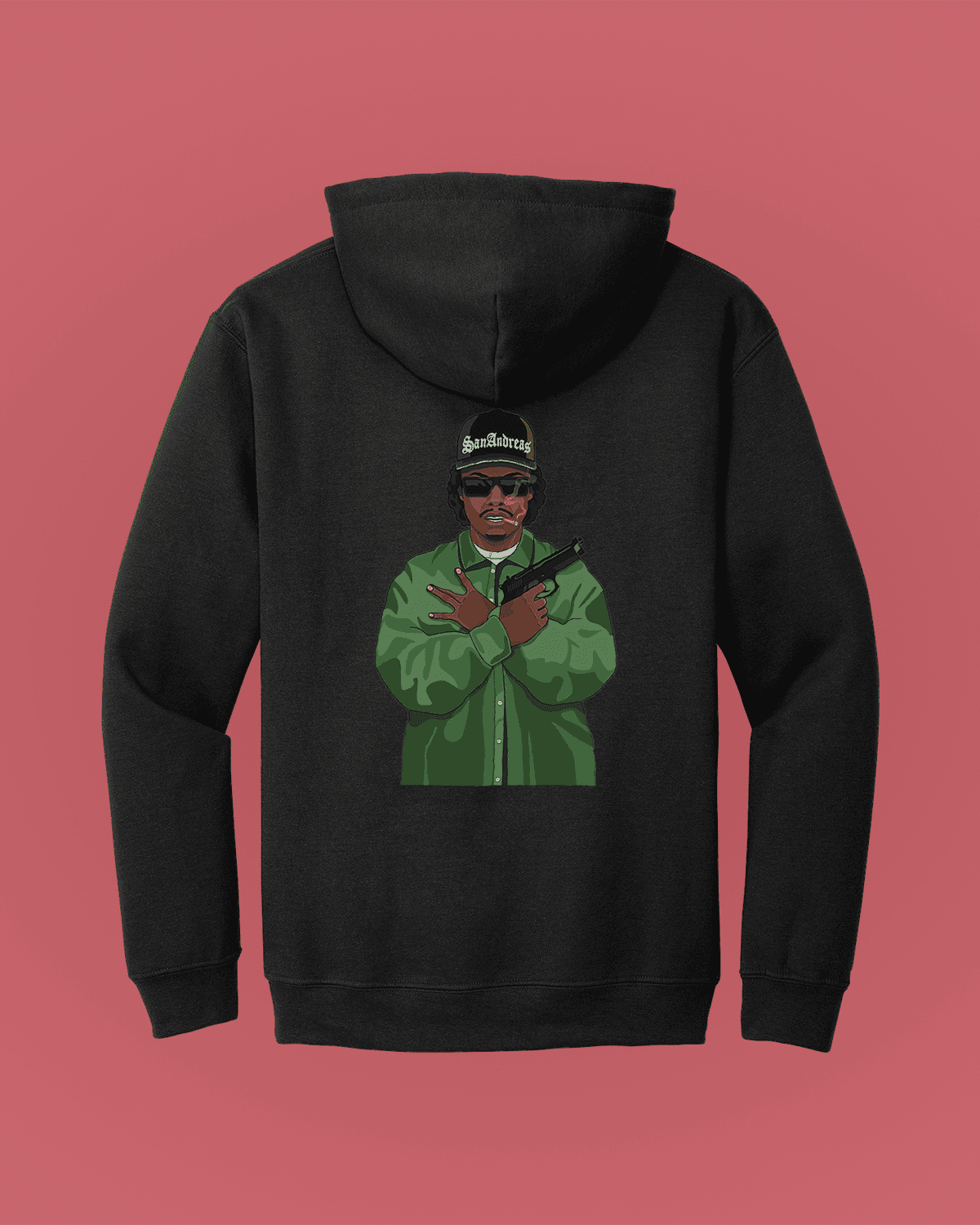 Ryder-ის ჰუდი გრაფიკული პრინტით